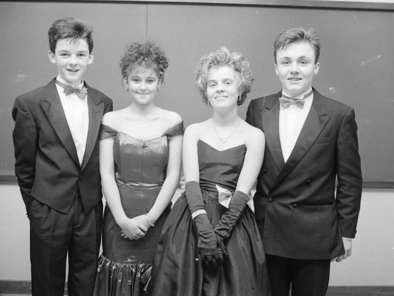 Dermot Herron, Carey Deeney, Donna Rankin and Brian Callan at the St Columb's College formal.