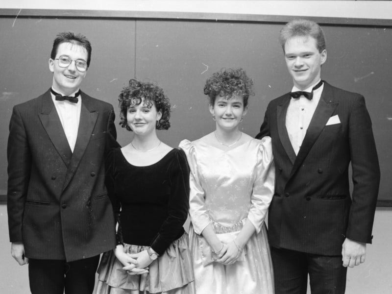 Kevin McColgan, Melanie McHugh, Shauna McClintock and Seamus McLaughlin at the St Columb's formal.