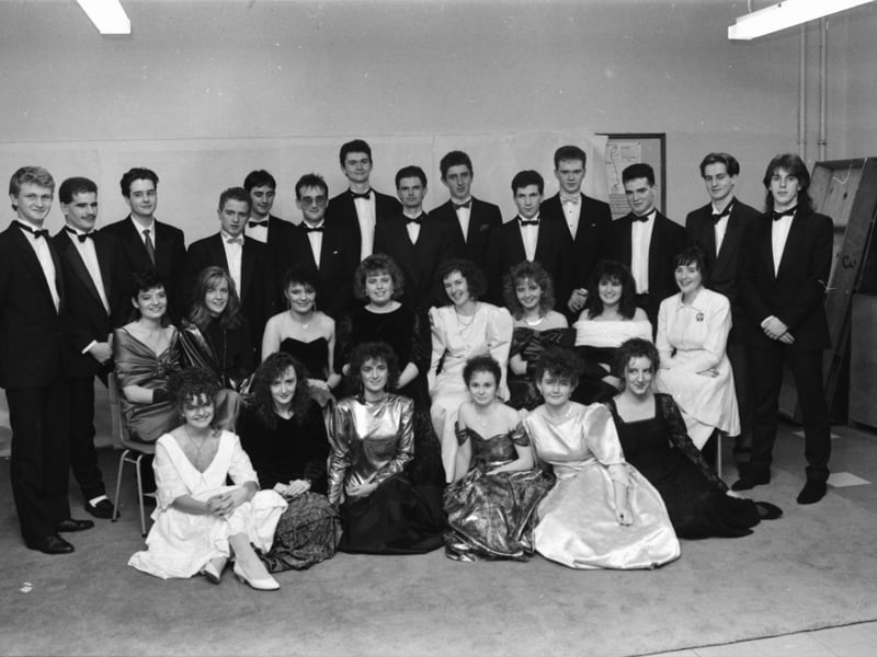 The organising committee and guests at the Thornhill College formal which took place in the school assembly hall.
