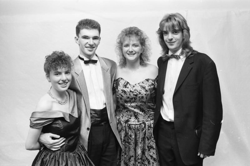 Enjoying the Thornhill College formal are, from left, Nuala Kelly, John Clifford, Mona McMenamin and Eoghan McLaughlin.