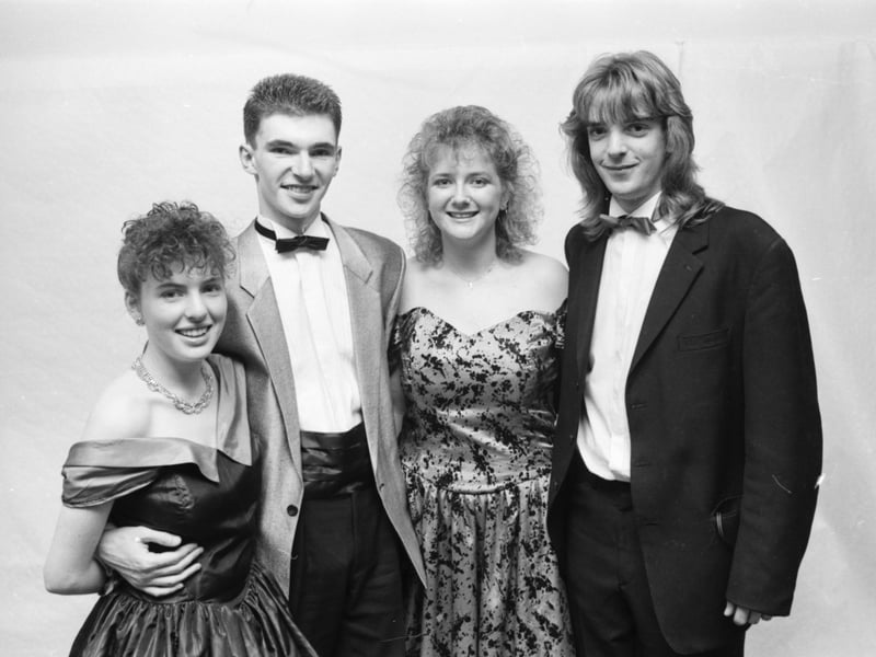 Enjoying the Thornhill College formal are, from left, Nuala Kelly, John Clifford, Mona McMenamin and Eoghan McLaughlin.