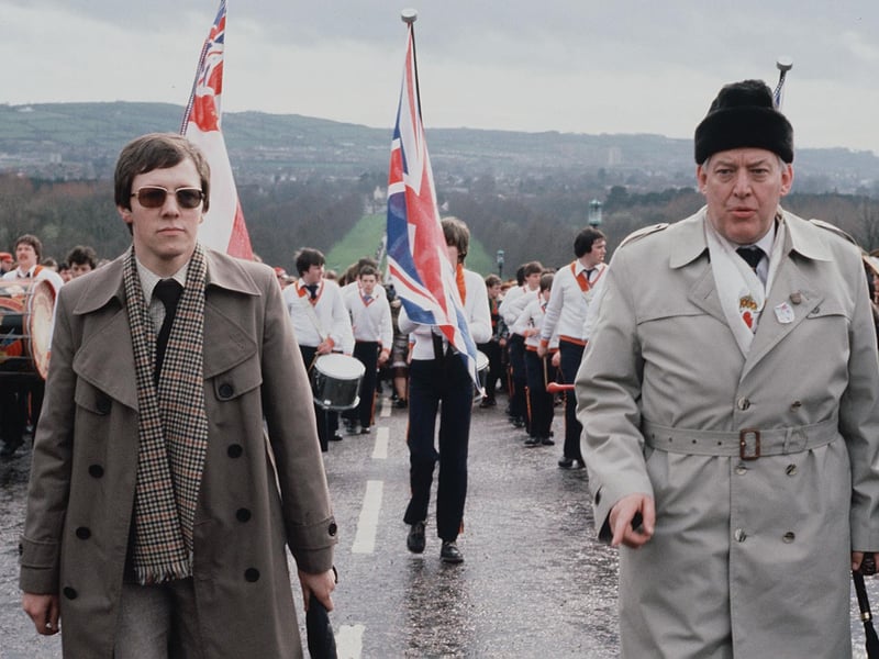 End of the Carson Trial Phase 11. Stormont Rally, Paisley is pictured amongst the crowds. Pacemaker Press Intl. 28th March 1981.
270/81/C