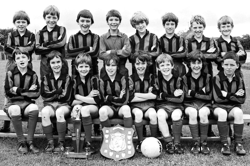 July 1981... Steelstown PS, winners of the D&D Primary Schools' League title.