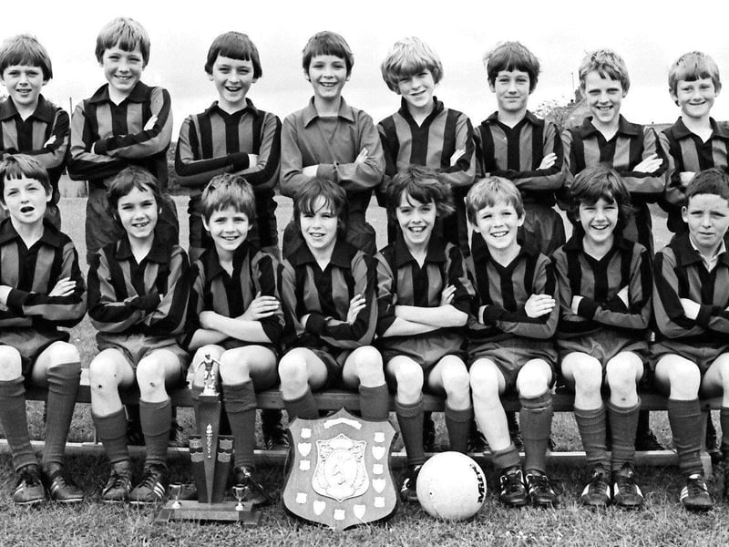 July 1981... Steelstown PS, winners of the D&D Primary Schools' League title.