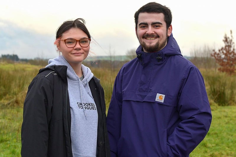 Maigha Quigley and Ben Radcliffe pictured during a walk in the Bay Road Park recently. DER2105GS – 030