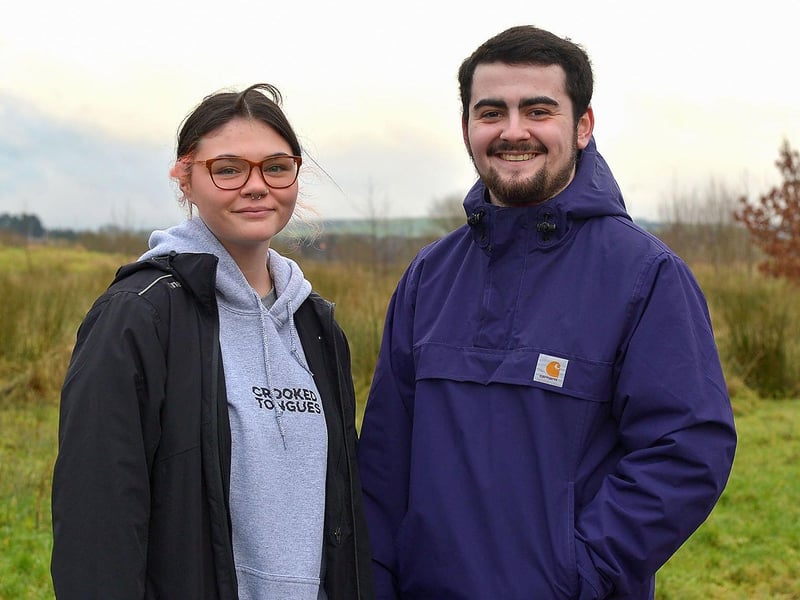 Maigha Quigley and Ben Radcliffe pictured during a walk in the Bay Road Park recently. DER2105GS – 030