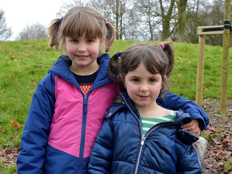 Aneira McDaid, aged 6 and her sister Eirwen (4) were in St Columb’s Park, with their grandparents recently. DER2106GS – 010