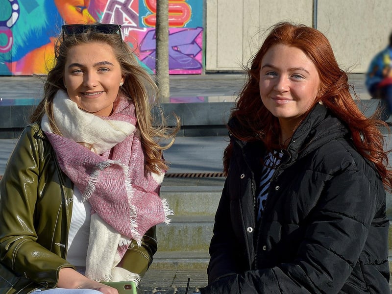Eimear Wilson and Orla Wilson pictured during a recent visit to Ebrington Square. DER2107GS – 010