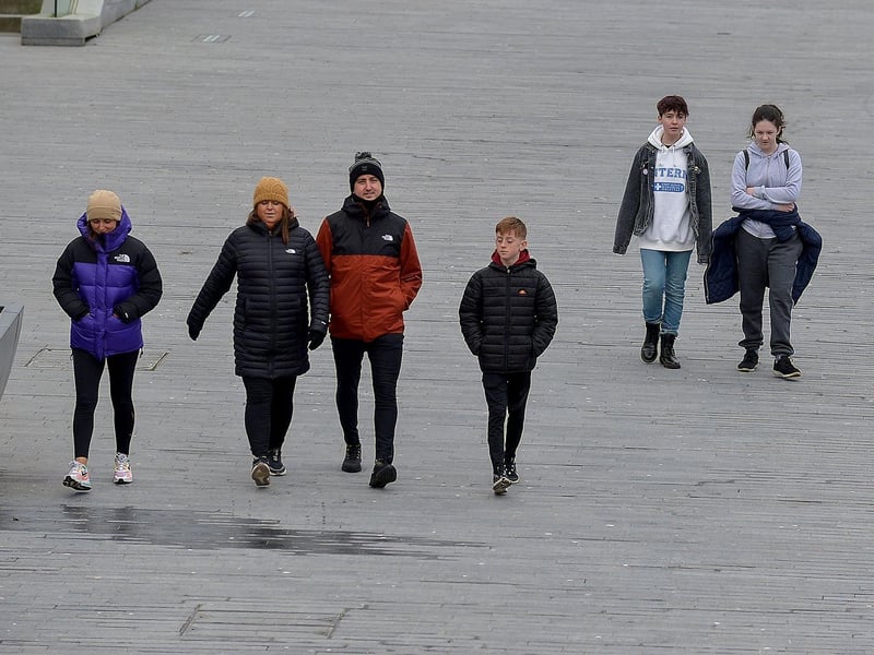 People pictured out for a walk in Ebrington Square recently. DER2106GS – 030