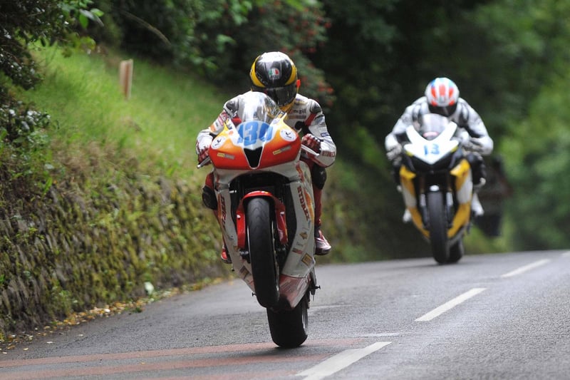 Guy Martin (Hydrex Honda) was a big supporter of the Armoy races. Martin finished as the runner-up in the Open Superbike race in 2009, five seconds behind race winner Ryan Farquhar.