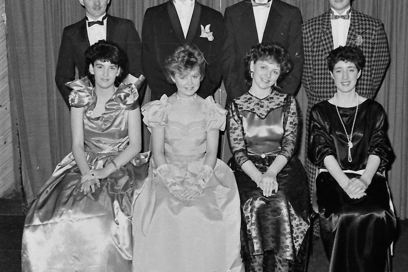 Seated are Marie Matthewson, Jacqueline McDaid, Yvonne Doherty and Fiona Hume. At back are John Porter, Chris McGrellis, Alan Nash and Rodney Martin.