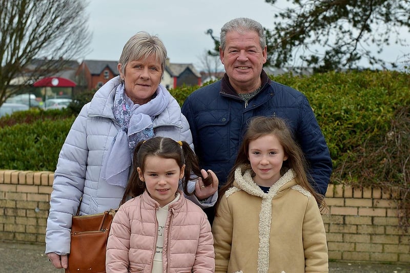 Catherine and Harry Crossan and their granddaughters Lily and Alice McChrystal were out for a walk recently along Queen’s Quay. DER2109GS – 001