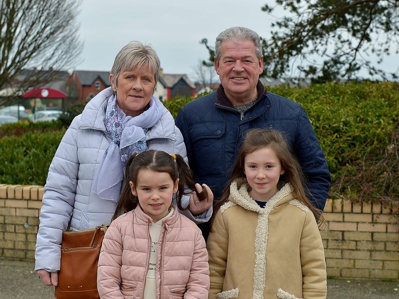 Catherine and Harry Crossan and their granddaughters Lily and Alice McChrystal were out for a walk recently along Queen’s Quay. DER2109GS – 001