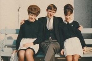 Gareth Jones with Mary ? Toner and Margaret Bell during the time he was assistant manager in 1967-68.