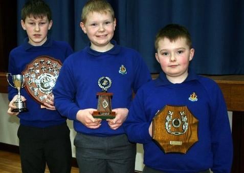 Junior Section Prize Winners  (from left)  Oliver Calderwood, Ryan McIlmoyle and Cameron Smyth