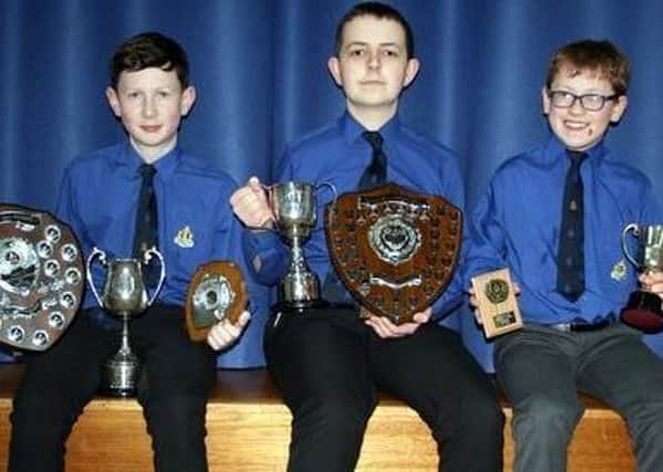 Group of Company Section Prize Winners  (from left) Tom Kirkpatrick, Andrew Mark and Lee Martin