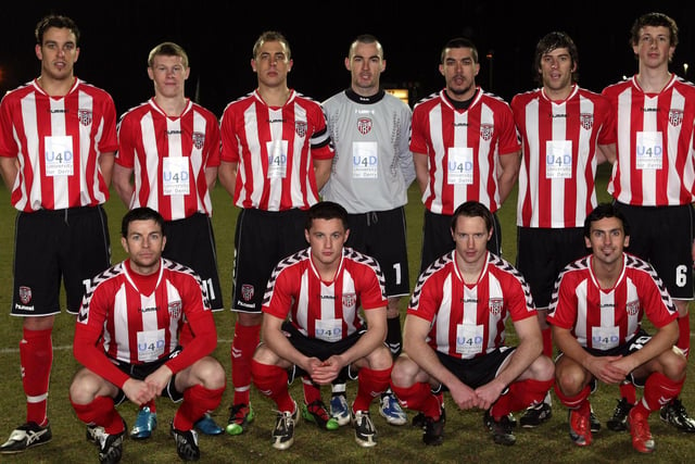 The Derry City team which began life in the First Division back in March 2010.