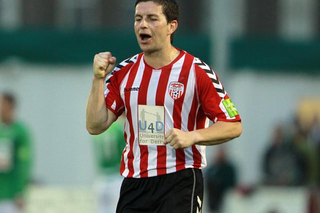 Played more than 500 competitive games for Derry, picking up two FAI Cup medals. Played his final game for club against Shamrock Rovers in July 2012 after 15 years. Finished his career with spells at Glenavon and Bangor.