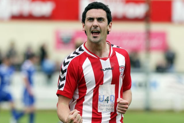 Mark Farren   (Striker):   Farrenso was an unbelievable finisher. He always seemed to find space inside the box and was deadly when given a chance. He was also an even better bloke off the pitch. I will never forget the night he scored the winner at Monaghan United to win the First Division.