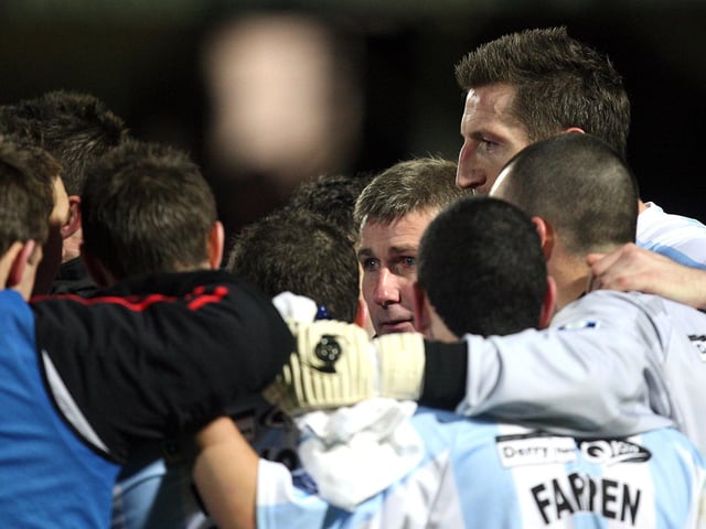 Kenny was amaster at building up emotions at Brandywell and his famous teamtalk in front of the 'Jungle' section during extra-time in the League Cup Final win over Shelbourne was inspirational.