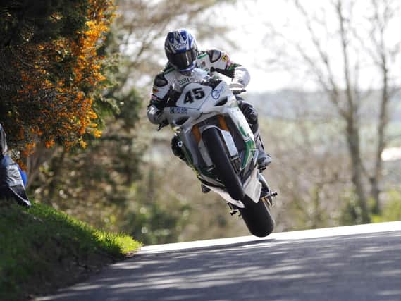Martin Finnegan rode the JMF Millsport Yamaha for the first time at the Cookstown 100 in 2008.