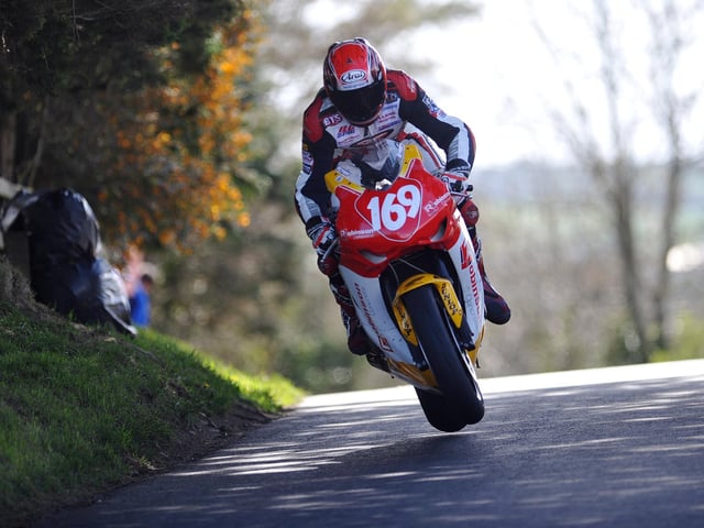 Gary Johnson from Broughton in Lincolnshire on the Uel Duncan/Robinson Concrete Honda.
