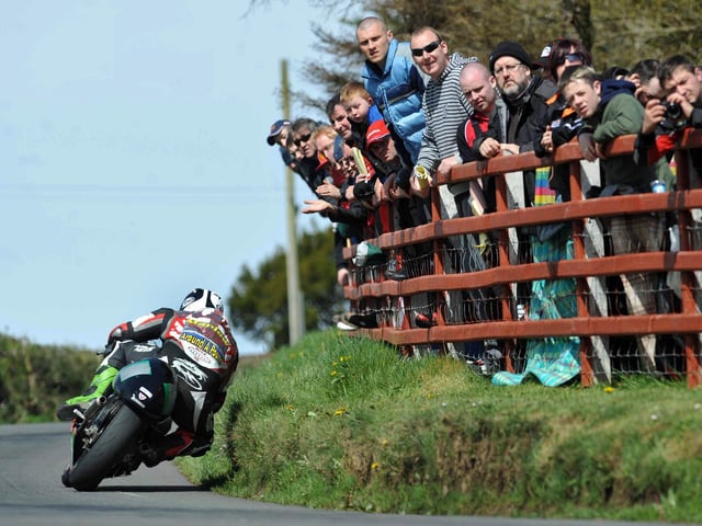 A young Michael Dunlop won the 250cc race at the Cookstown 100.
