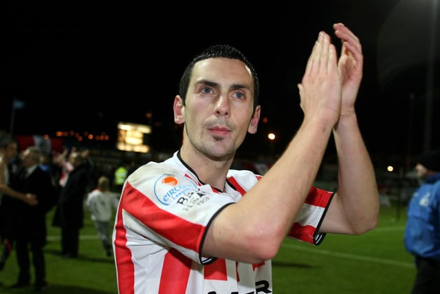 Mark Farren   (Striker):   One of the hardest working forwards you could see. Stephen Kenny called him a Diamond in the rough and Mark was that. One of the best finishers I have played with. When he was played through you knew he would score. No surprise he is Derry City's all time top scorer. Him and Beckett were unstoppable together.