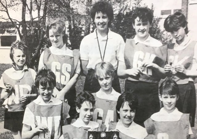 Lurgan Girls Junior High School first year netball team who won the Bank League in 1987