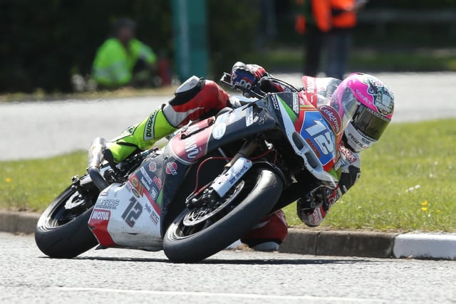 On his first appearance at the North West 200, Malachi Mitchell-Thomas finished fourth in the Supersport race on the main Saturday race day on the Burrows Engineering Racing Honda.