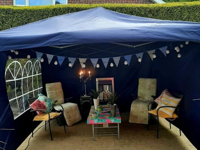 Eileen Lorraine: "An outdoor living room in the garden for my elderly parents so we can see them from a safe distance".