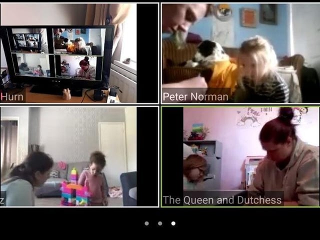 Teresa 'Teri' Hurn: "My daughters, granddaughters and niece and great-niece spread out across England having one of our virtual games days.... this was the Lego Building challenge!"