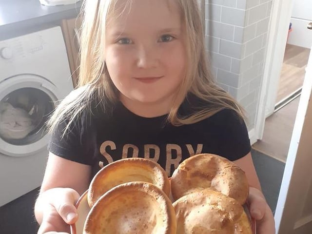 Danella McCauley: "My daughter learning to bake scones, pancakes, potato bread turnovers but her favourite is Yorkshire puddings".