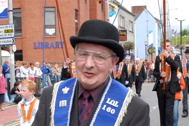Stanley Young steps out with his Coagh lodge at the 12th of July celebrations at Dungannon, last Thursday