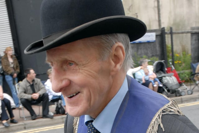 Cookstown cycling veteran George Wilson gave up his beloved bike for the day to step out with his lodge at the 12th of July celebrations in Dungannon