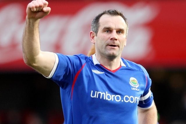 Glenn Ferguson   (Striker   -   Linfield):   Irish league legend and rightly so, could score all types of goals and did this at every club he was at. Spike was brilliant in the air, had a great touch and was just so strong, but his all round play was excellent. What I always noticed was how hard he worked off the ball, always put in a shift and did a lot for the players around him. Great pro and example to the younger players.