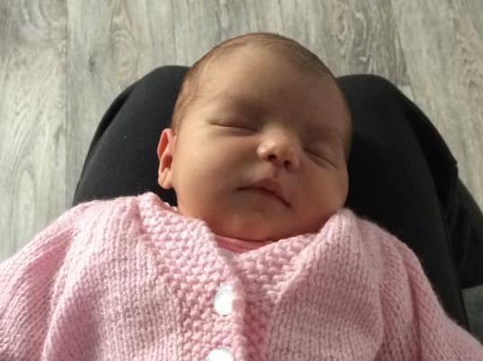 Ashleigh Dalzell says: "Baby sister Talia .. born on 11th May".