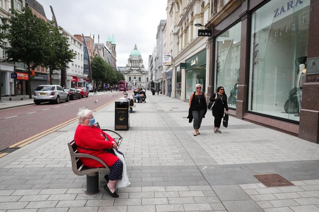 Press Eye - Belfast - Northern Ireland - 8th June 2020 - 

General view of shoppers in Belfast in Belfast City centre this morning