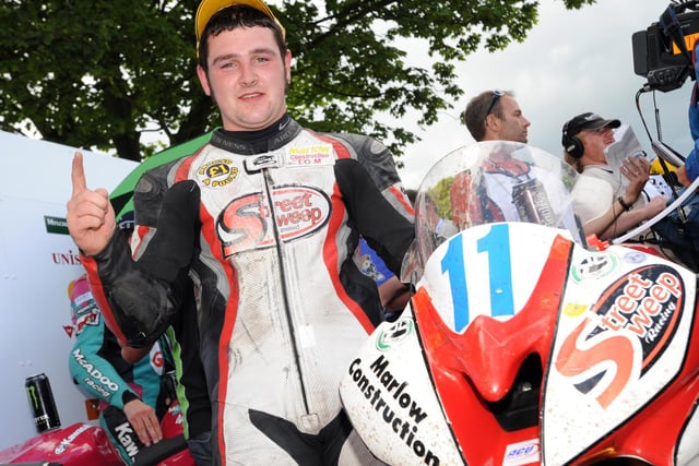 Ballymoney man Michael Dunlop won his first race at the Isle of Man TT at the age of 20 in 2009.