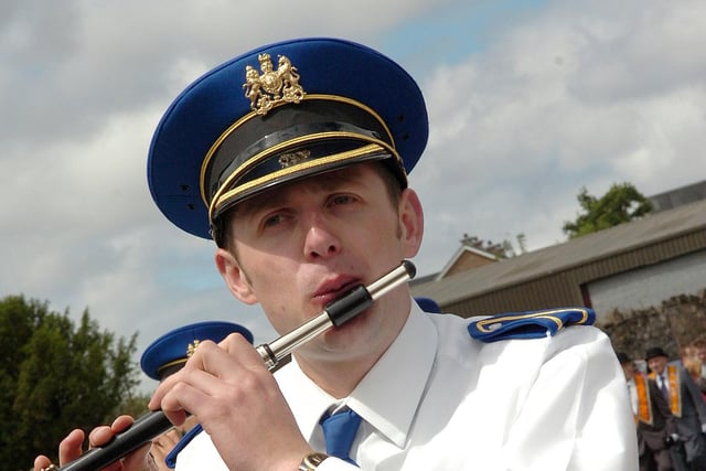Fluting their way to field at the Maghera Twelfth of July celebrations.mm29-399sr