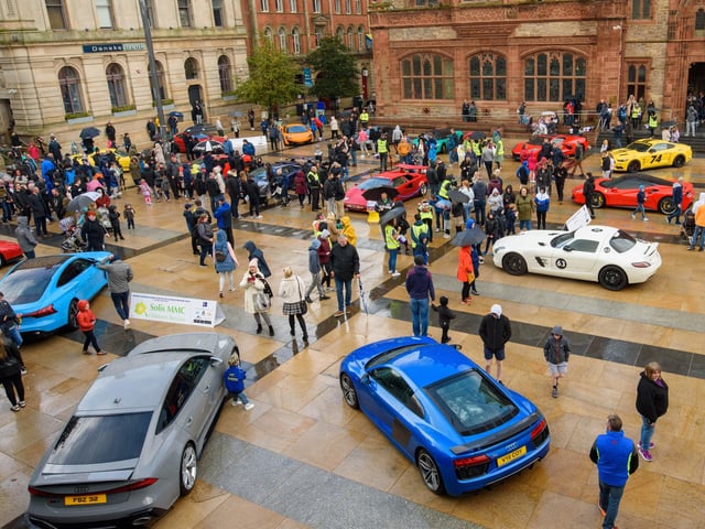 during Super Car Sunday in aid of the Mayorâ€TMs Charity Appeal for Foyle Down Syndrome Trust. Picture Martin McKeown. 03.10.21