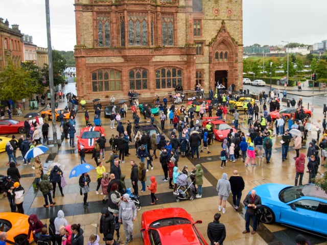 during Super Car Sunday in aid of the Mayorâ€TMs Charity Appeal for Foyle Down Syndrome Trust. Picture Martin McKeown. 03.10.21