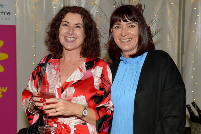 Mary McFeely and Deidre McHugh attended the Amelias Glad Rags for HOPE fashion show in the Mullan garden centre, Moville on Friday evening last. DER2140GS  069