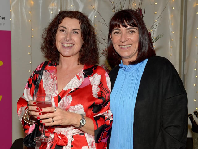 Mary McFeely and Deidre McHugh attended the Amelias Glad Rags for HOPE fashion show in the Mullan garden centre, Moville on Friday evening last. DER2140GS  069