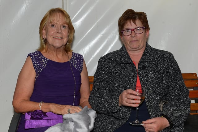 Liz McDaid and Mary Ann Sona attended the Amelias Glad Rags for HOPE fashion show in the Mullan garden centre, Moville on Friday evening last. DER2140GS  066