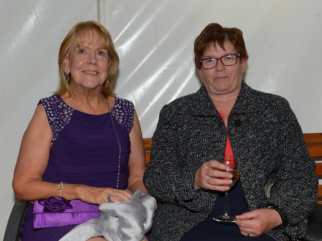 Liz McDaid and Mary Ann Sona attended the Amelias Glad Rags for HOPE fashion show in the Mullan garden centre, Moville on Friday evening last. DER2140GS  066