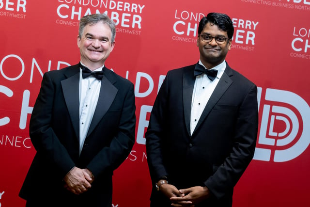 Derry Chamber CEO Paul Clancy; and US Consul General Paul Narain.