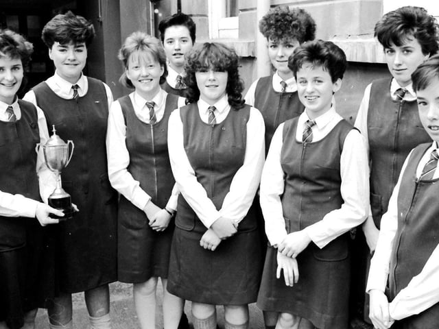 1986... Pupils of Thornhill College who won the senior section of the Western Education Board's netball competition.
