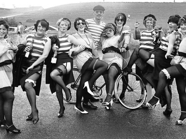 1983... Having a laugh at the Galliagh Festival parade.