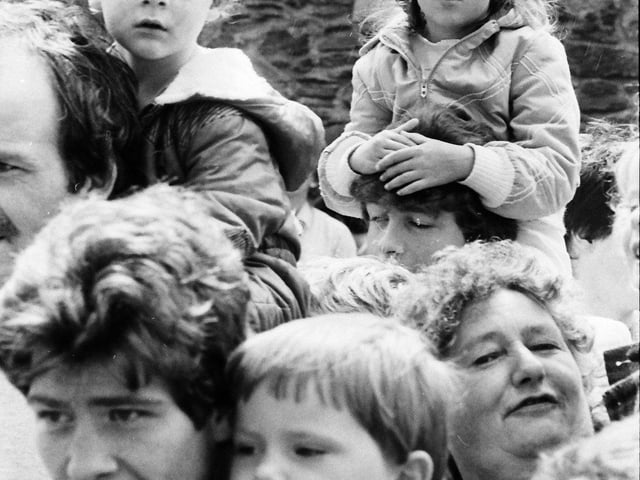 1985... Big crowds packed into Guildhall Square for the Foyle Festival Fun Day.